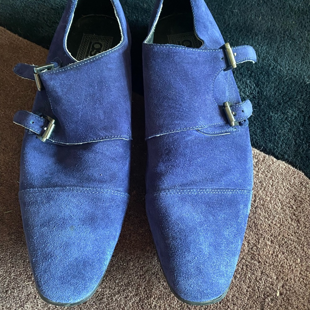 Men’s blue suede ASOS shoes size 9.